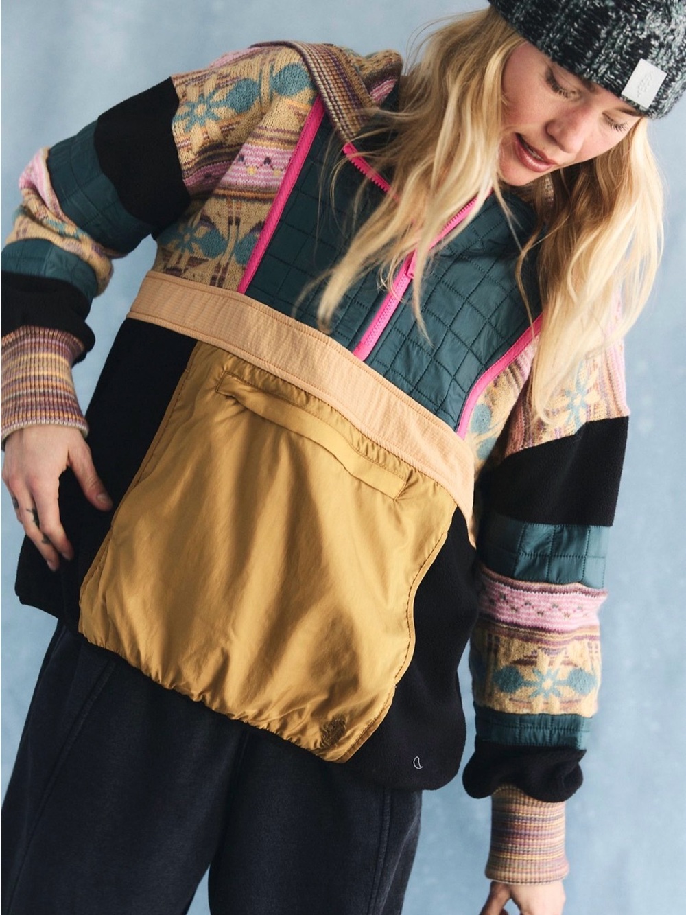 NWT FP Movement by Free People To The Peak Quarter Zip XL